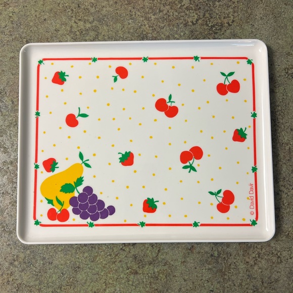Retro Italian Mebel David Davir fruit print snack tray - Picture 3 of 5